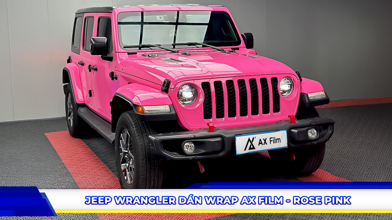 Jeep Wrangler dán wrap AX Film - Rose Pink